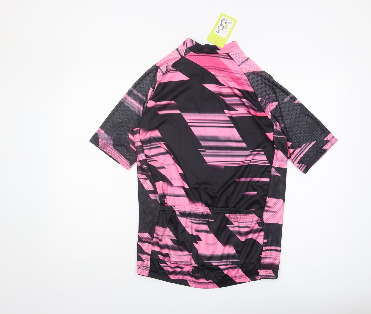 CyCling Unisex 2XL Pink Black Cycling Jersey T-Shirt