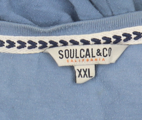 SoulCal & Co Men's Blue 2XL Crew Neck T-Shirt