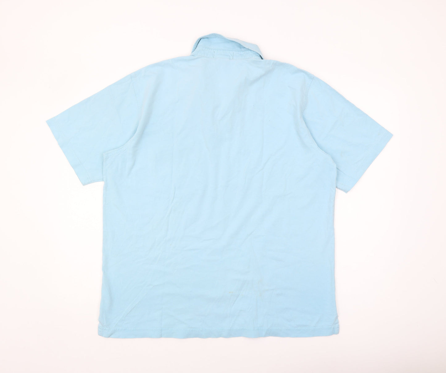 Lands' End Men's Blue Polo Shirt Size L, Collared, Cotton