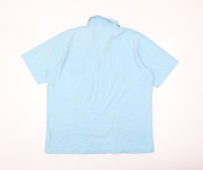 Lands' End Men's Blue Polo Shirt Size L, Collared, Cotton