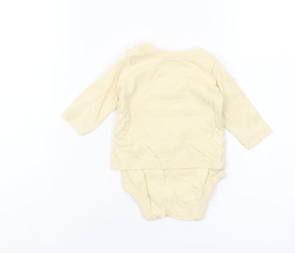 BabyGap Unisex Ivory Long Sleeve Animal Romper 0-3 Months