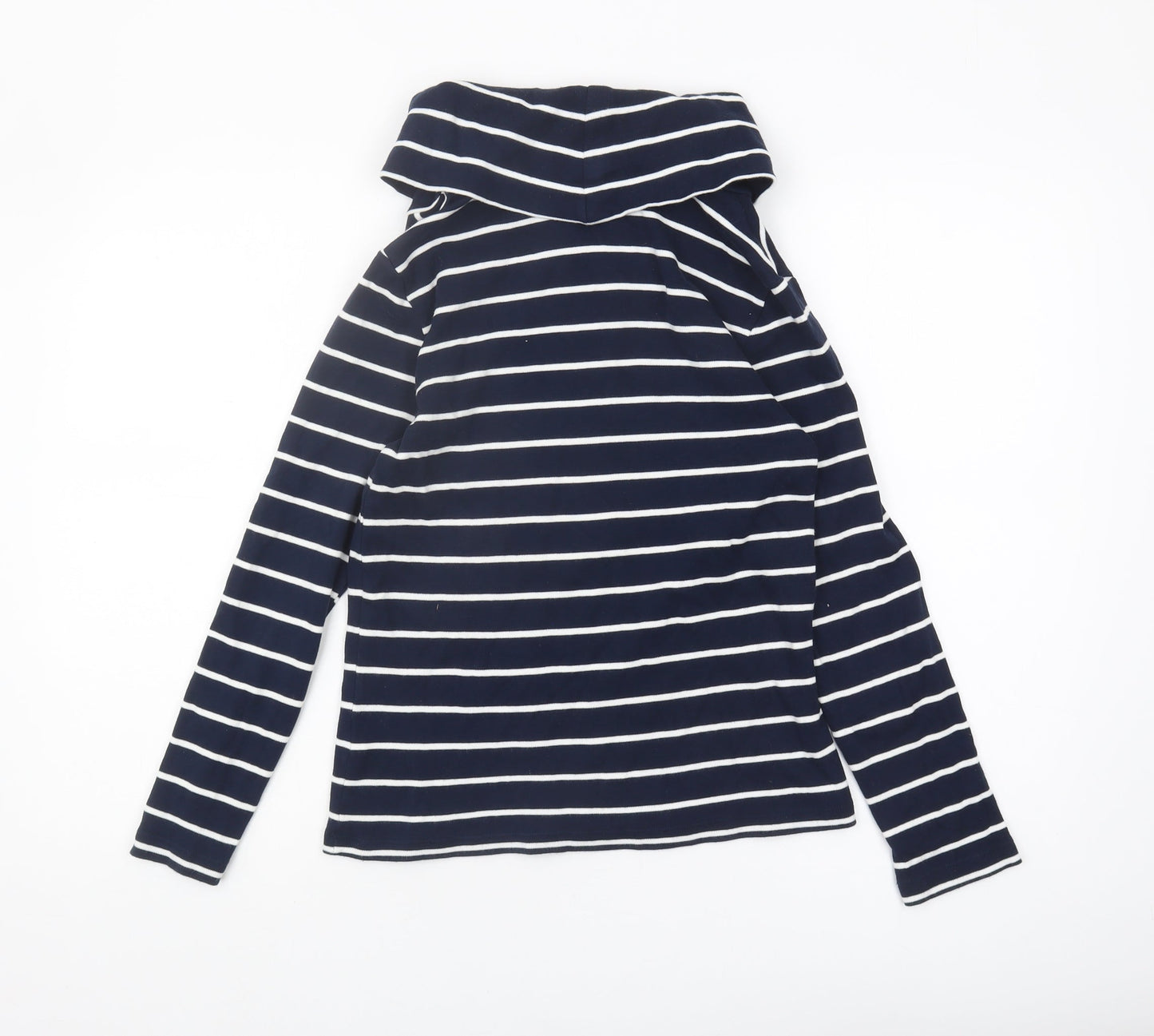 Cotton Traders Women's Blue Striped T-Shirt UK 8