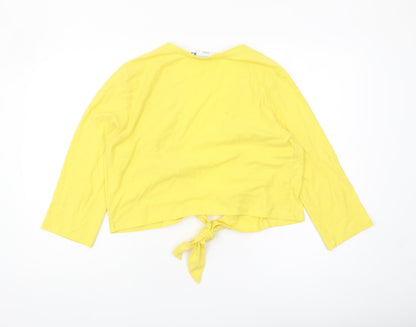 Womens UK Size M Adini Yellow Tunic Blouse