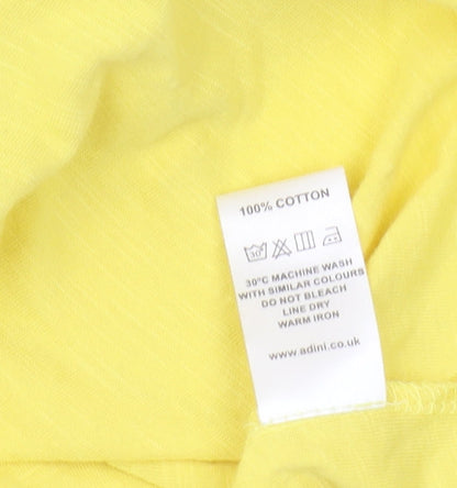 Womens UK Size M Adini Yellow Tunic Blouse