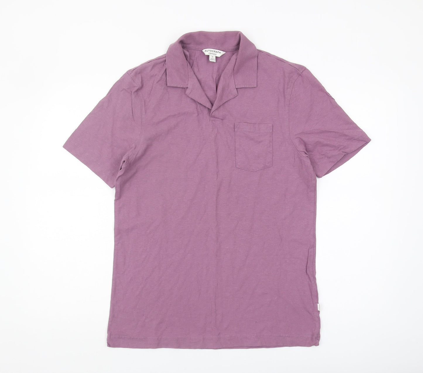 Marks and Spencer Men's Purple Polo Shirt M