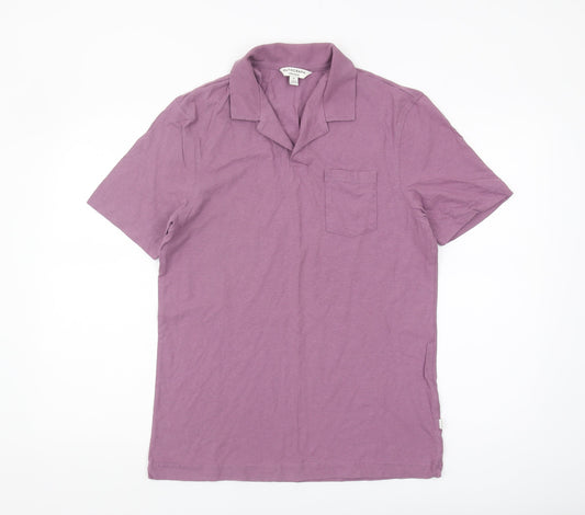 Marks and Spencer Men's Purple Polo Shirt M