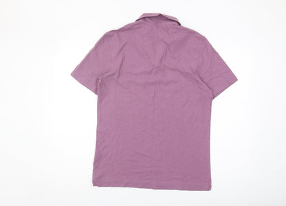 Marks and Spencer Men's Purple Polo Shirt M