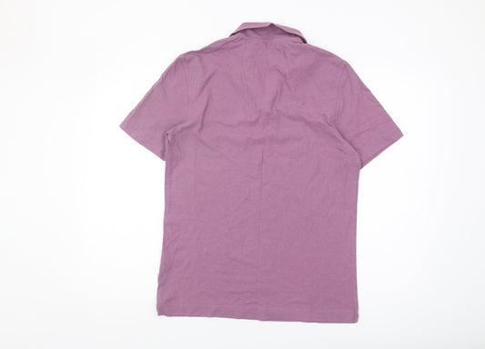Marks and Spencer Men's Purple Polo Shirt M