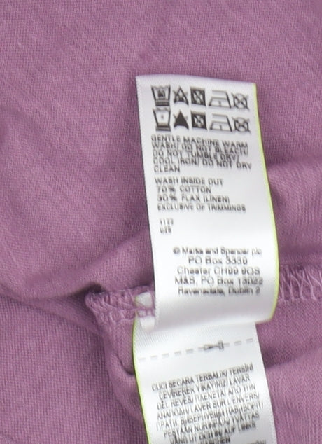 Marks and Spencer Men's Purple Polo Shirt M