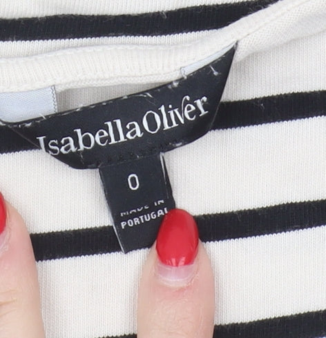 Womens UK Size 2XS Isabella Oliver White Basic T-Shirt