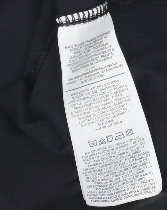 Nike Women's Black Cropped Tank Top L - Activewear