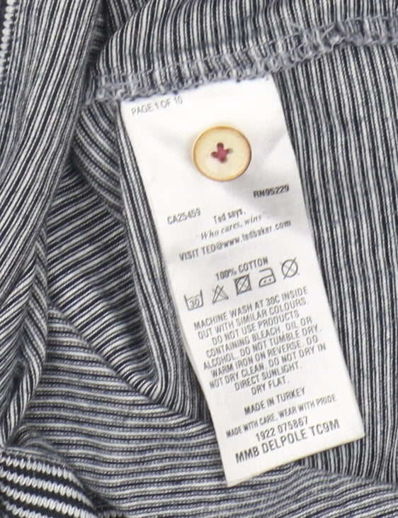 Ted Baker Men's Multicoloured Striped Polo Shirt S