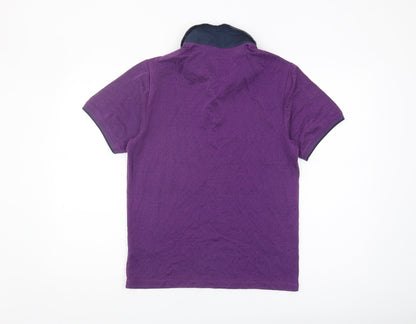 Marks and Spencer Men's Purple Slim Fit Polo S