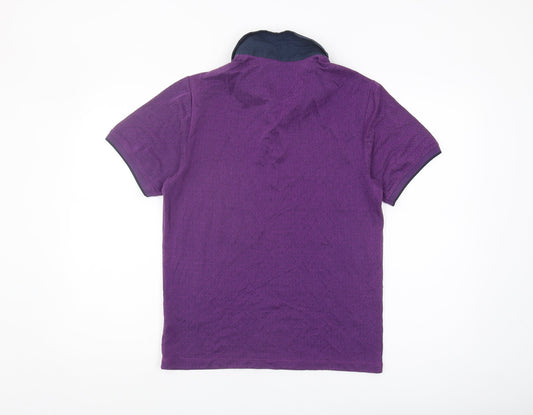 Marks and Spencer Men's Purple Slim Fit Polo S