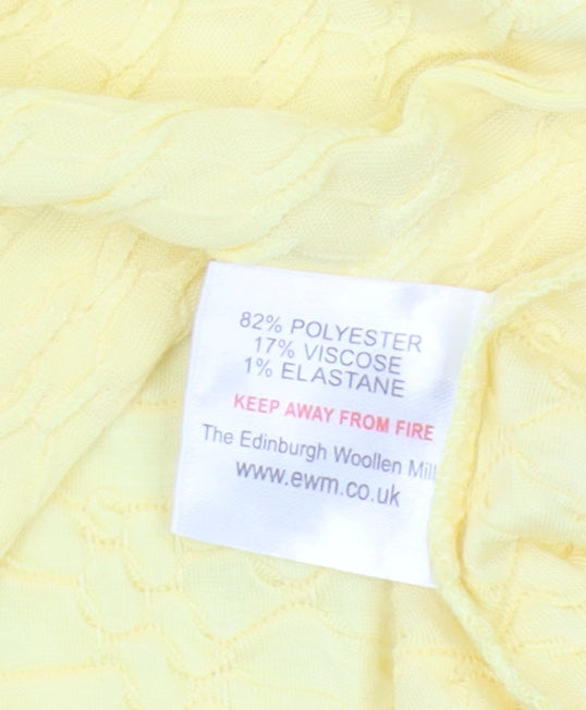 ISLE Women's Yellow Basic Short Sleeve Top, Size S