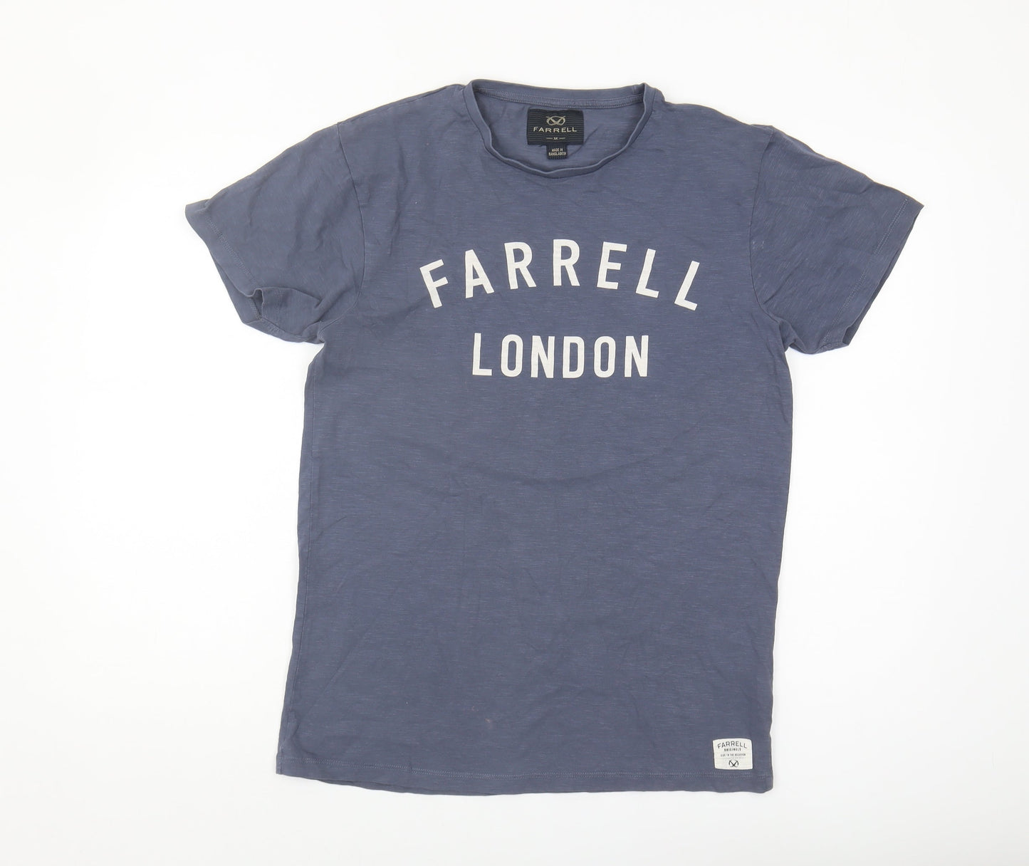 Farrell Men's Blue Graphic Print T-Shirt, Medium