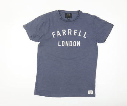 Farrell Men's Blue Graphic Print T-Shirt, Medium