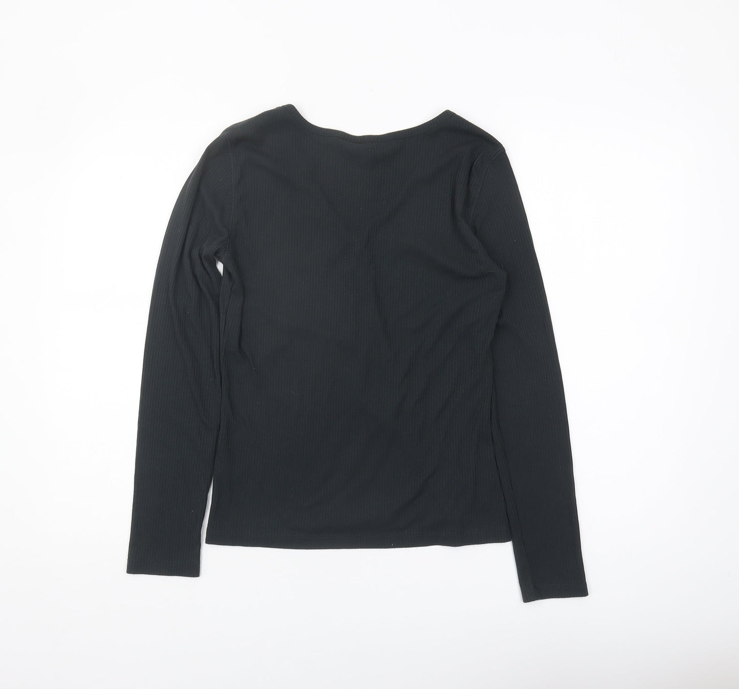 Womens UK Size L Lee Black Basic T-Shirt