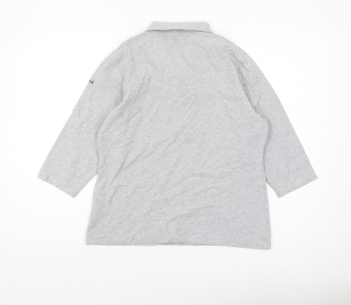 Pringle Golf Unisex Grey Collared Top, Size L Casual Zip