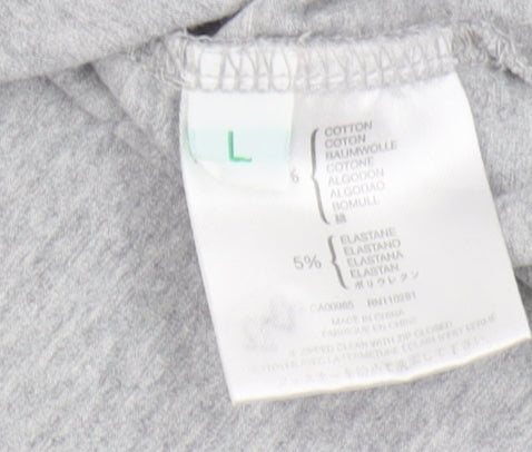 Pringle Golf Unisex Grey Collared Top, Size L Casual Zip