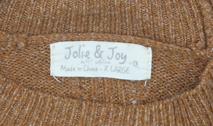 Womens UK Size XL Jolie & Joy Brown Pullover Jumper