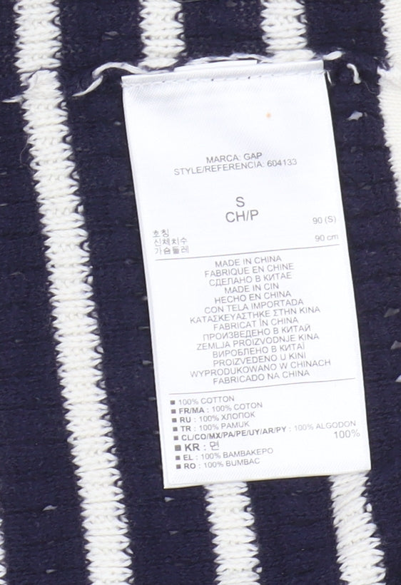 Gap Women's Blue Striped Cardigan, Size S