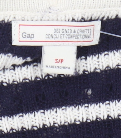 Gap Women's Blue Striped Cardigan, Size S
