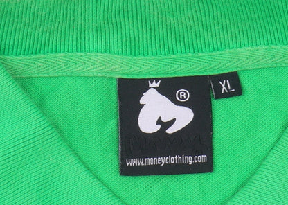 Money Men's Green XL Polo Shirt - Short Sleeve