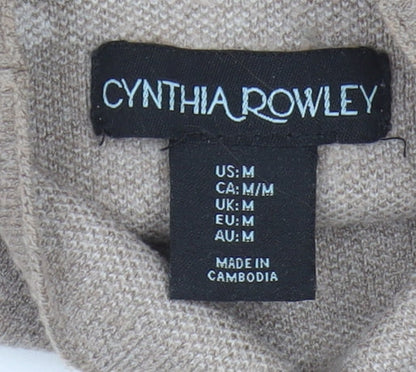Cynthia Rowley Women's Beige Polka Dot Jumper - M