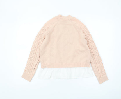 Lipsy Girls Pink Pullover Jumper 9-10 Years