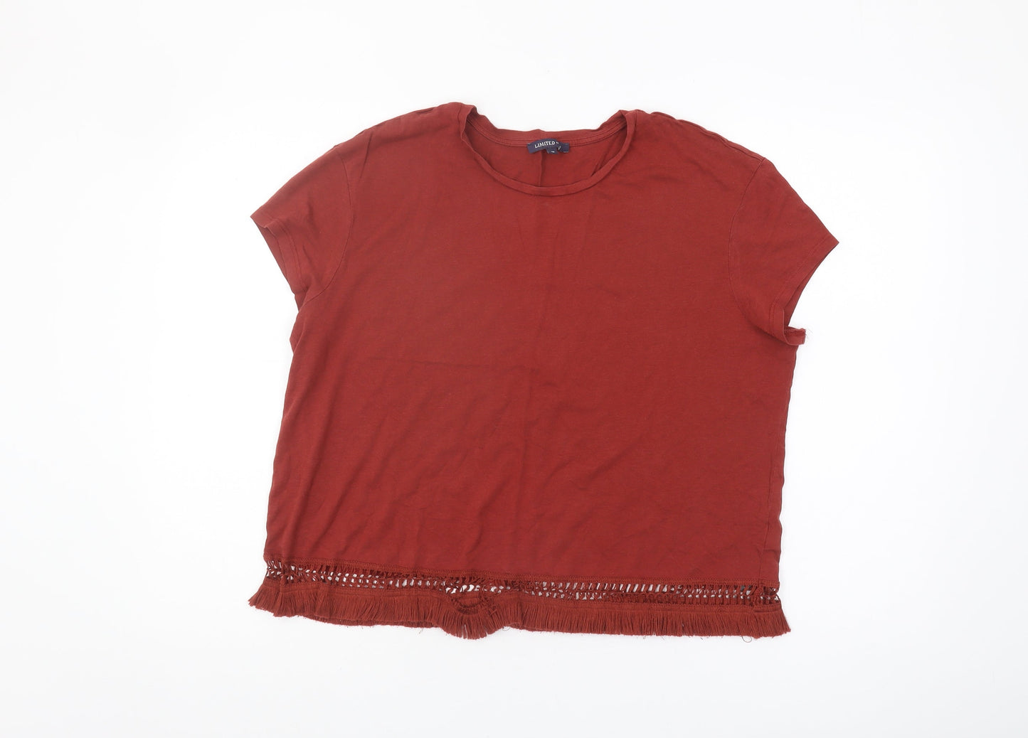 Womens UK Size 18 Marks and Spencer Red Basic T-Shirt