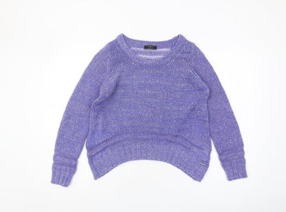 Womens UK Size 8 GUESS Purple Pullover Jumper
