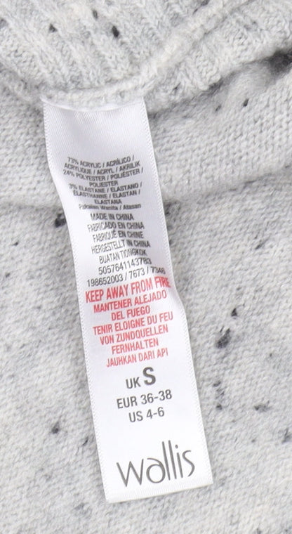 Womens UK Size S Wallis Grey Pullover Jumper