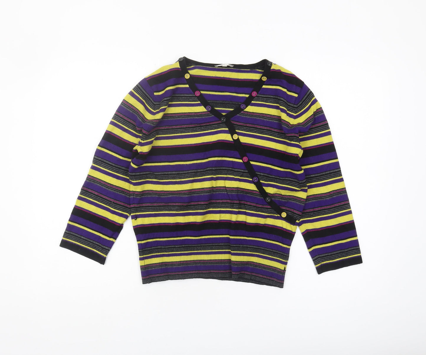 Womens UK Size M CC Multicoloured Cardigan Jumper