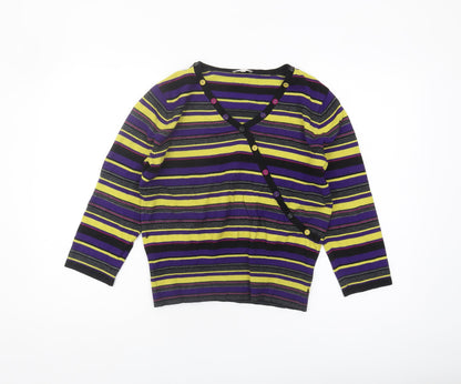 Womens UK Size M CC Multicoloured Cardigan Jumper