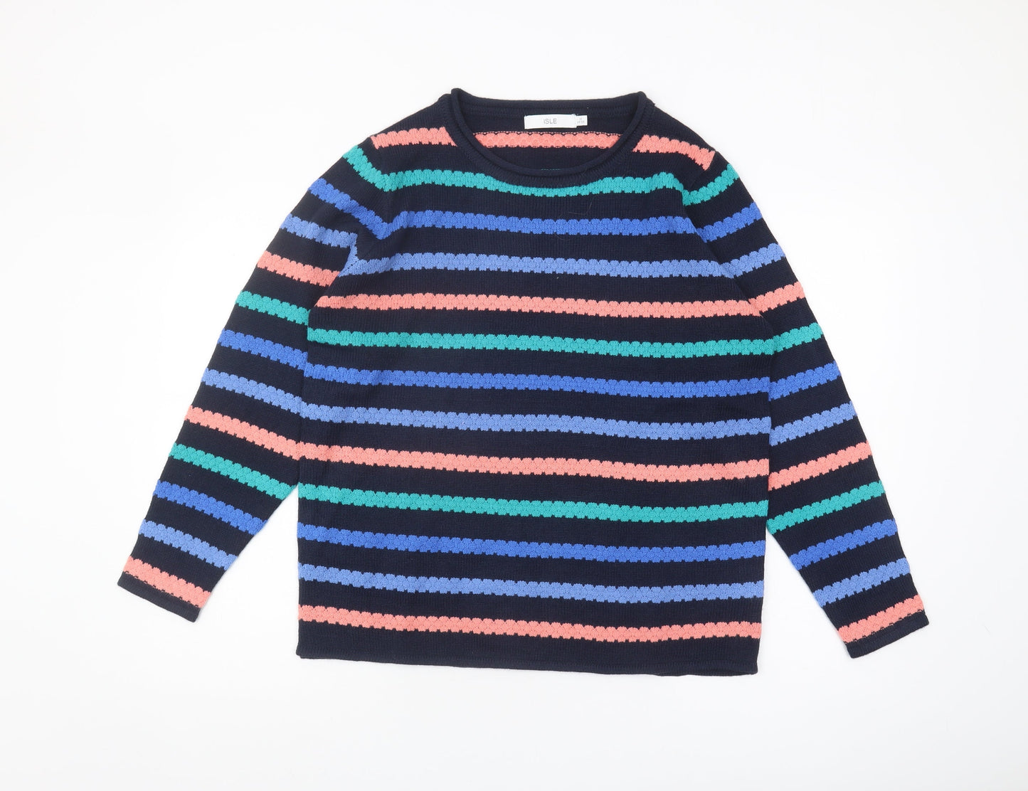 Womens UK Size M Isle Multicoloured Pullover Jumper