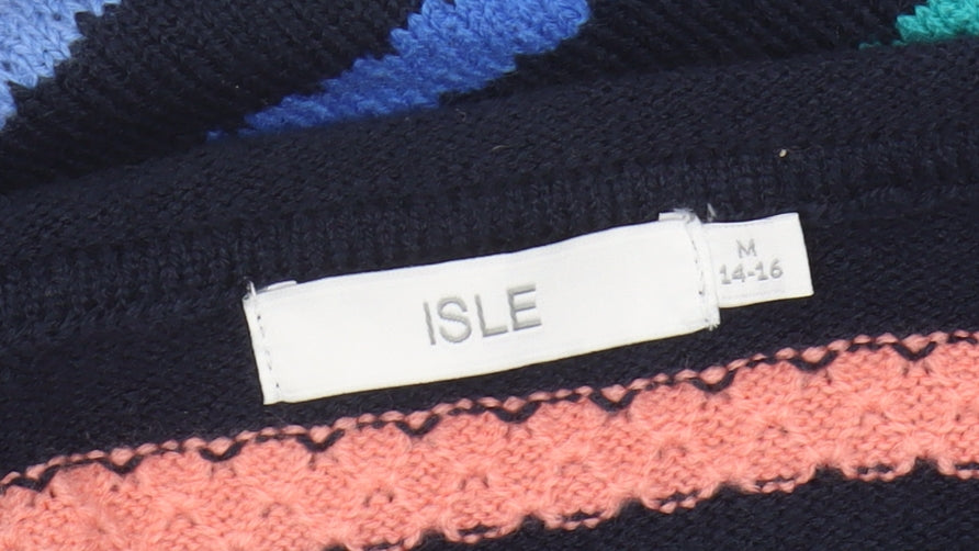 Womens UK Size M Isle Multicoloured Pullover Jumper