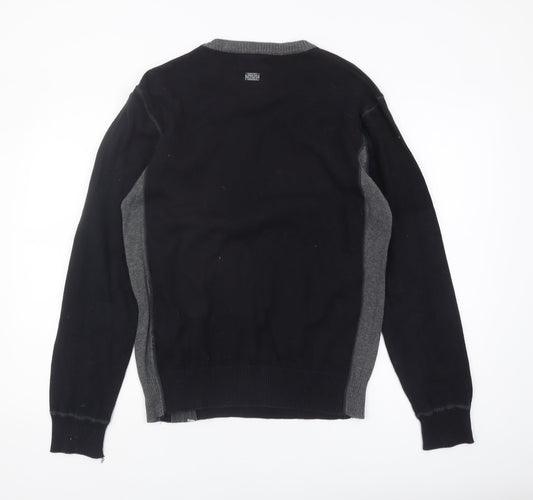 Blend Men's XL Black Pullover Jumper, Cotton, Crew Neck