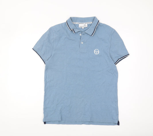 Sergio Tacchini Men's Blue Cotton Polo Shirt M