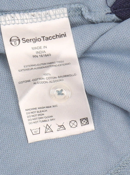 Sergio Tacchini Men's Blue Cotton Polo Shirt M