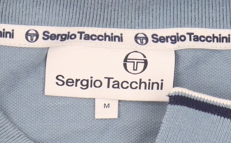 Sergio Tacchini Men's Blue Cotton Polo Shirt M