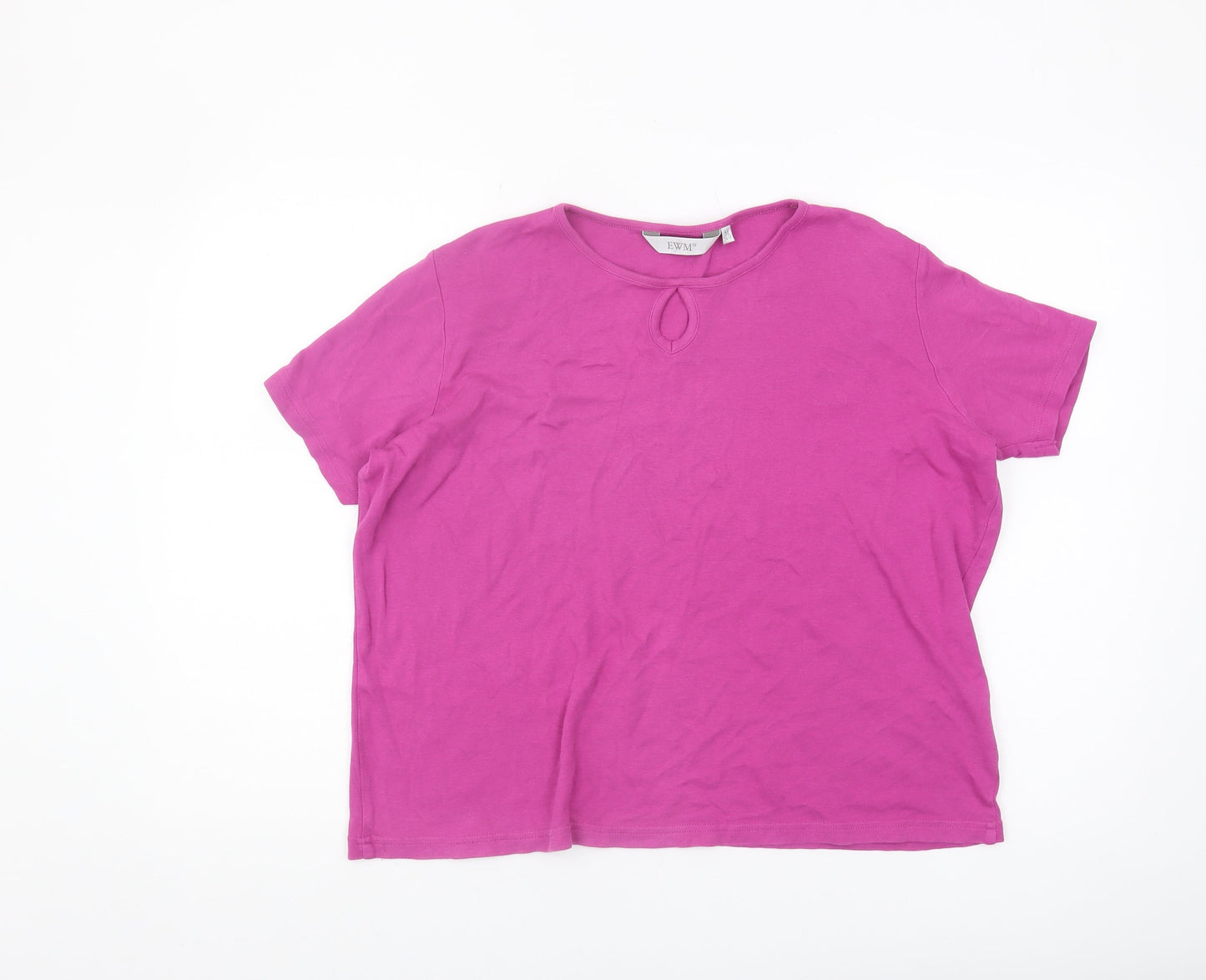 EWM Women's Pink Basic T-Shirt, Size M