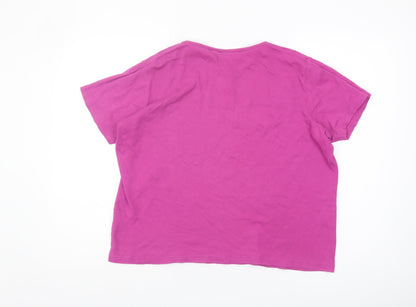EWM Women's Pink Basic T-Shirt, Size M