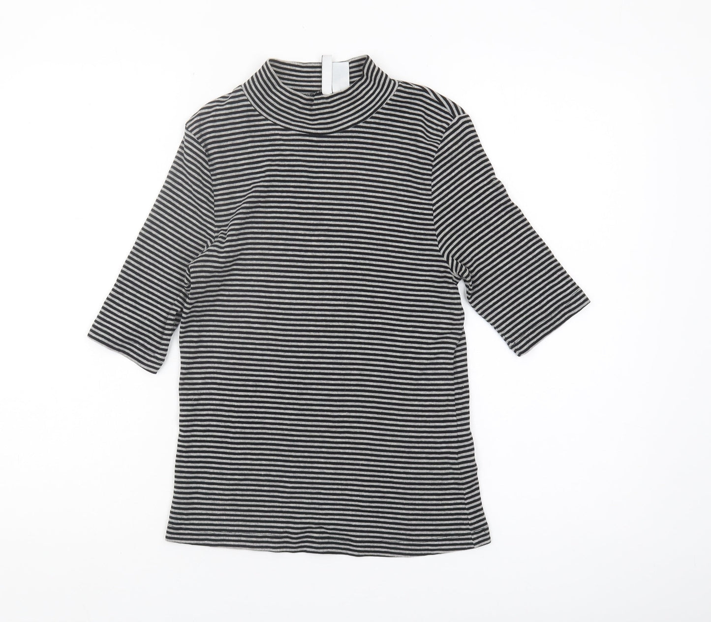 Womens UK Size 12 H&M Black Basic T-Shirt