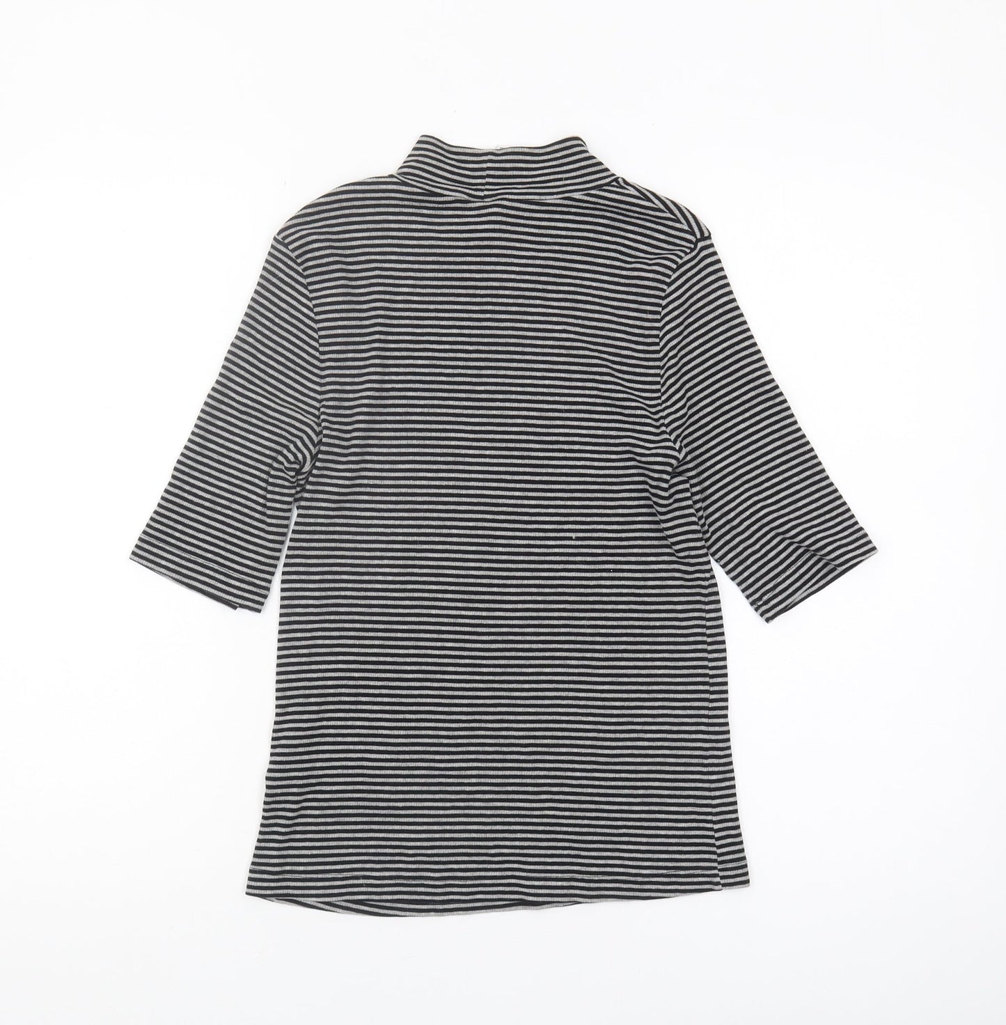Womens UK Size 12 H&M Black Basic T-Shirt