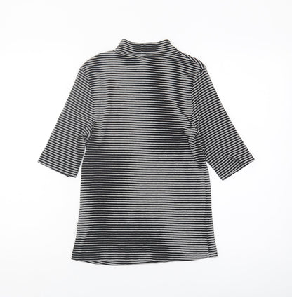Womens UK Size 12 H&M Black Basic T-Shirt