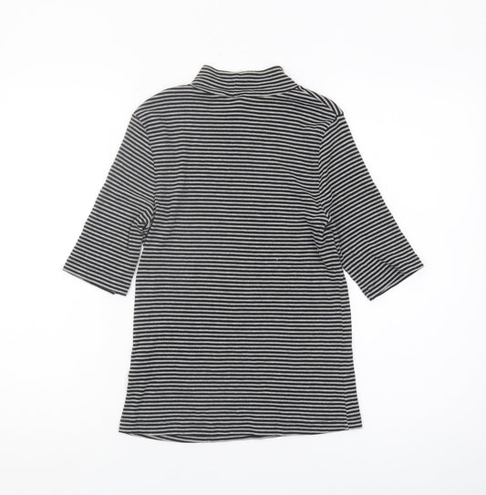 Womens UK Size 12 H&M Black Basic T-Shirt