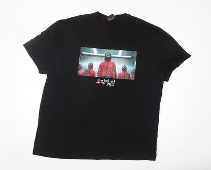 Netflix Men's Black Squid Game 2XL T-Shirt