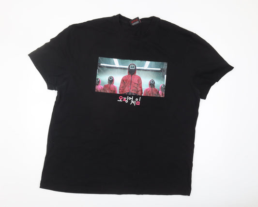 Netflix Men's Black Squid Game 2XL T-Shirt