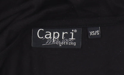 Capri Women's Black/Blue Colourblock V-Neck Dress XS/S